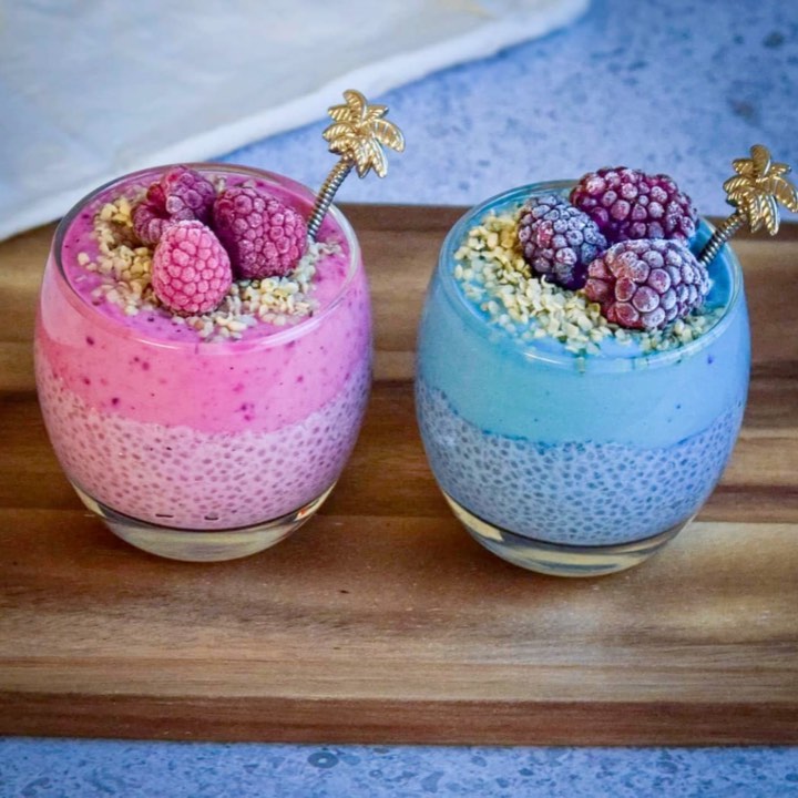 Chia Parfait with Colorful Layers