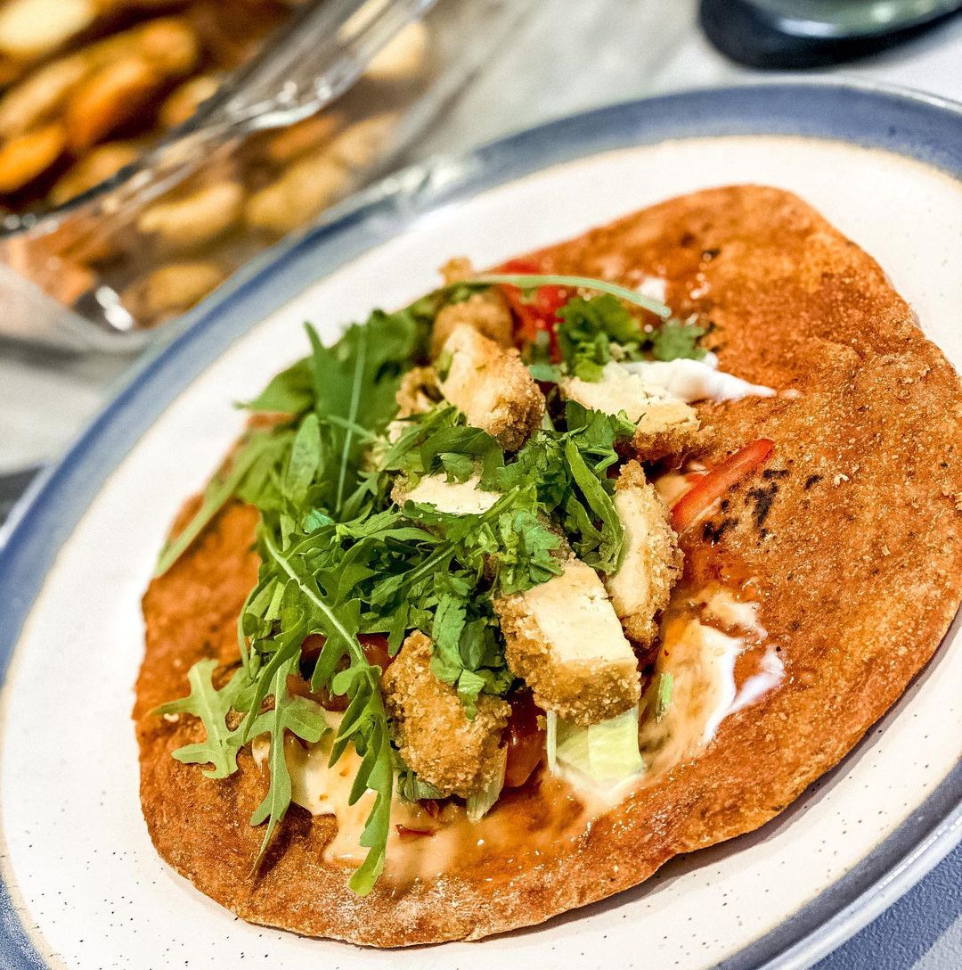 Smoked Paprika Flatbread with Veggie Filling