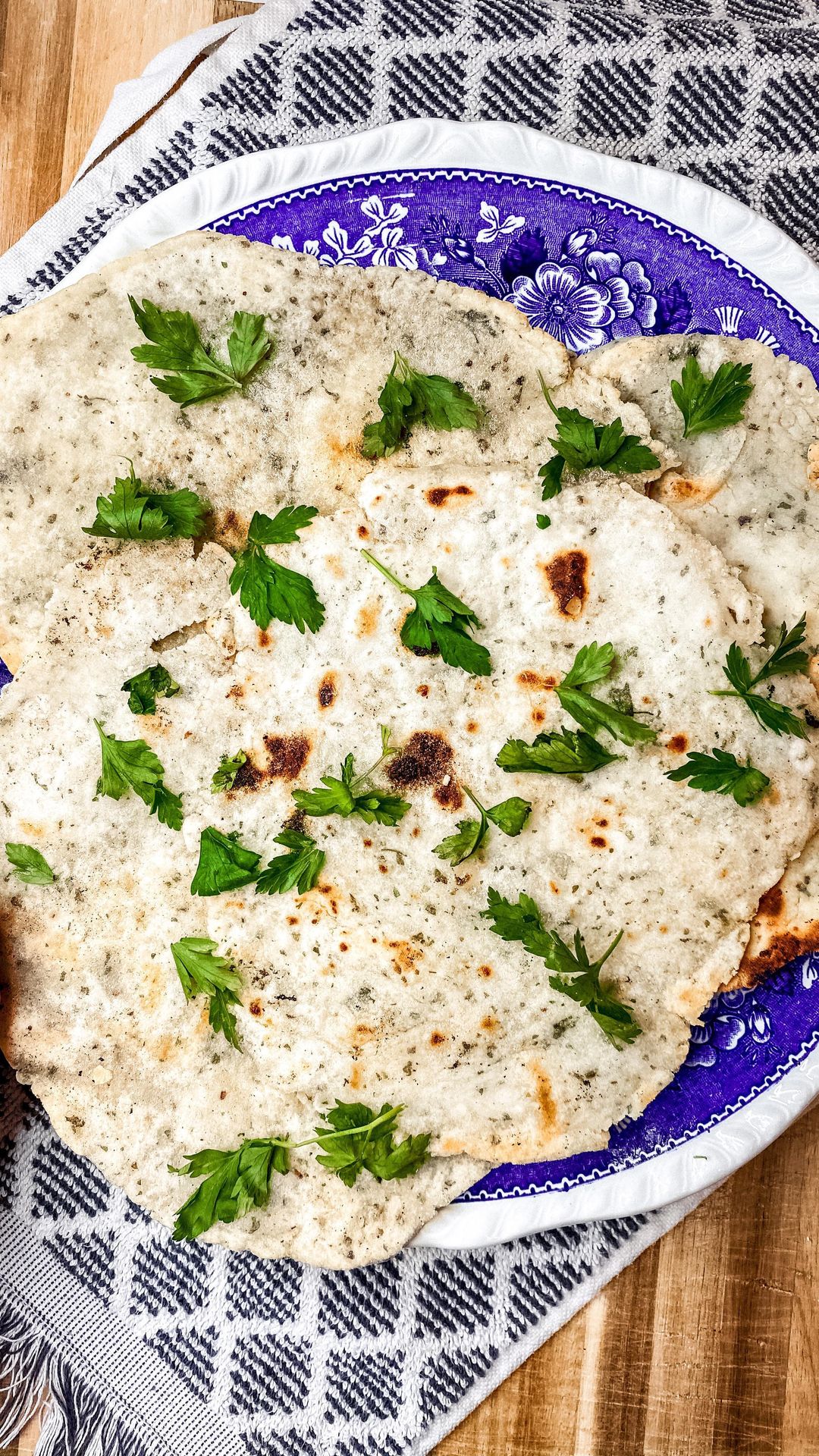 Simple Flatbreads with Garlic and Herbs