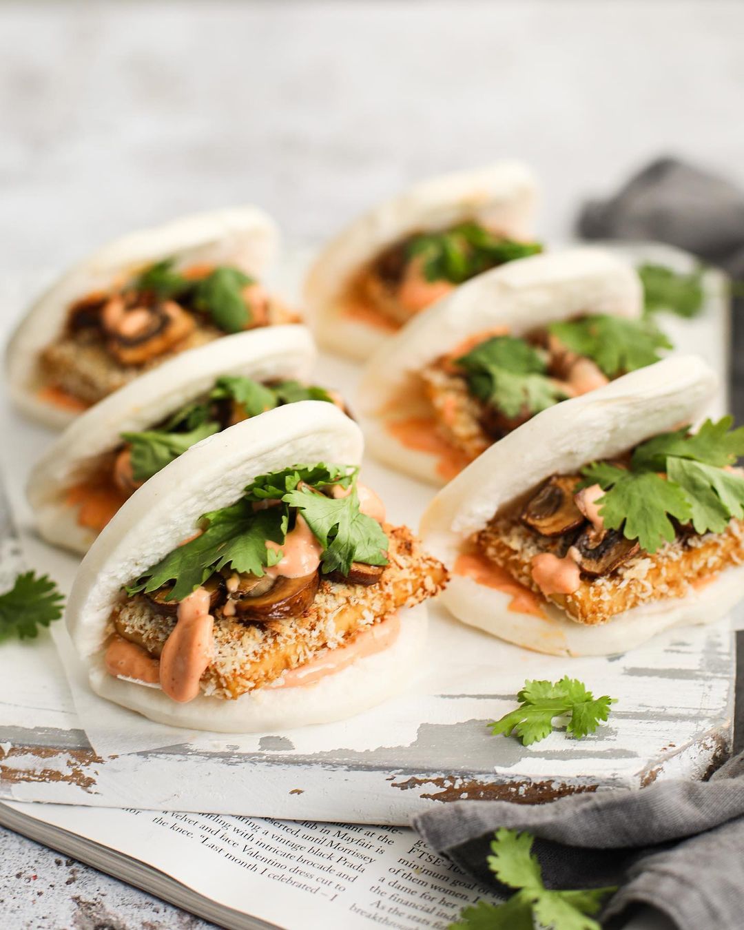 Tofu and Mushroom Bao Buns