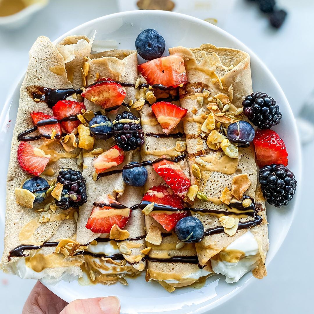 Vegan Buckwheat Crepes with Almond Milk Protein