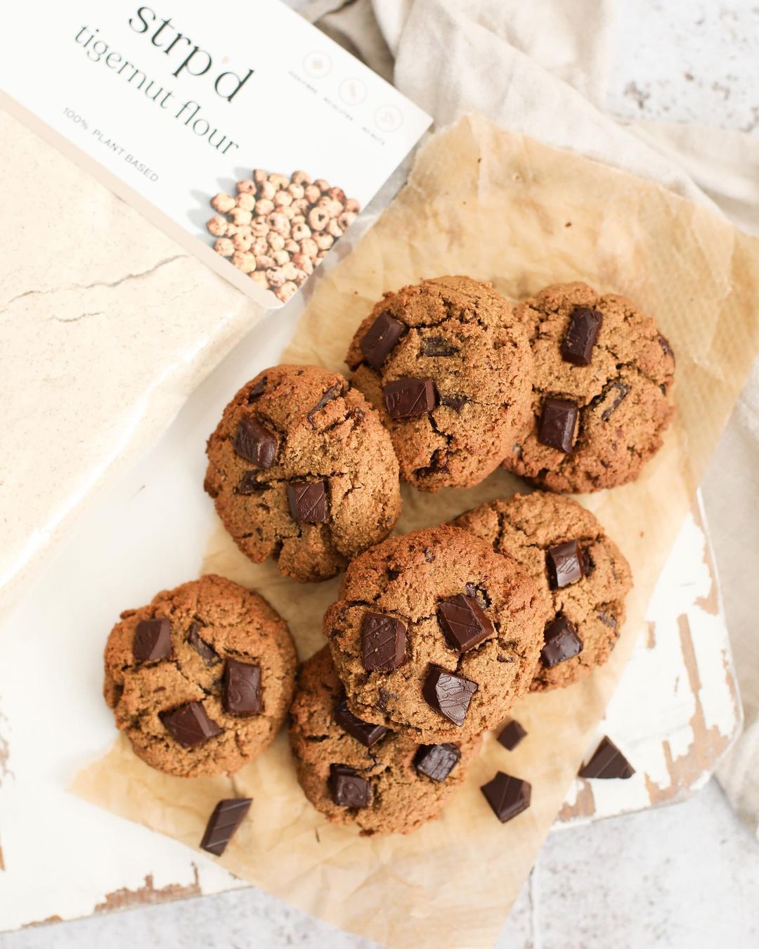 Mocha Chocolate Chip Tigernut Cookies