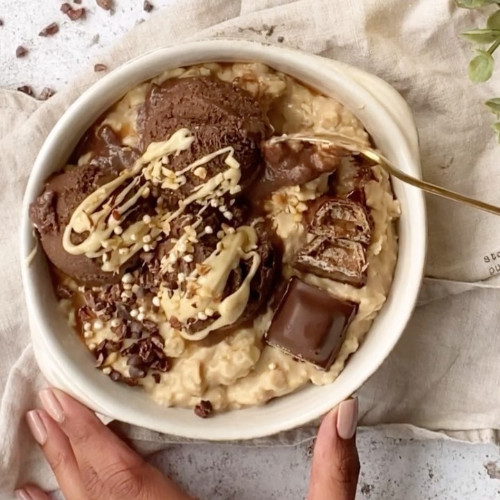 Chocolate Hazelnut Latte Nicecream Oats