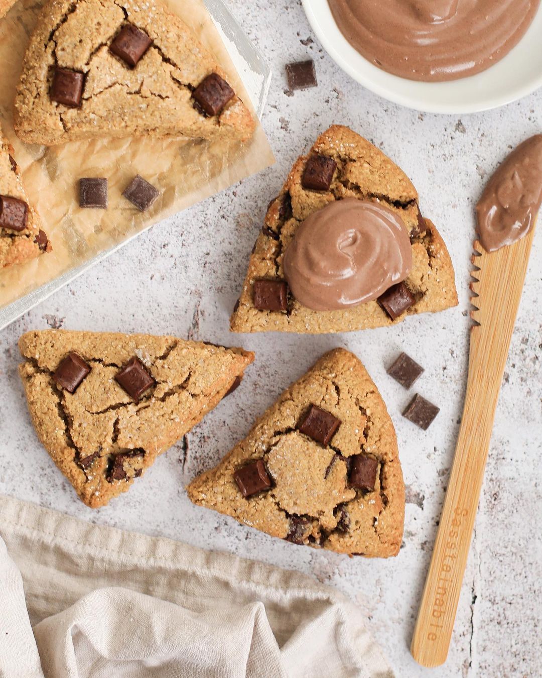 Espresso Chocolate Chip Healthy Scones