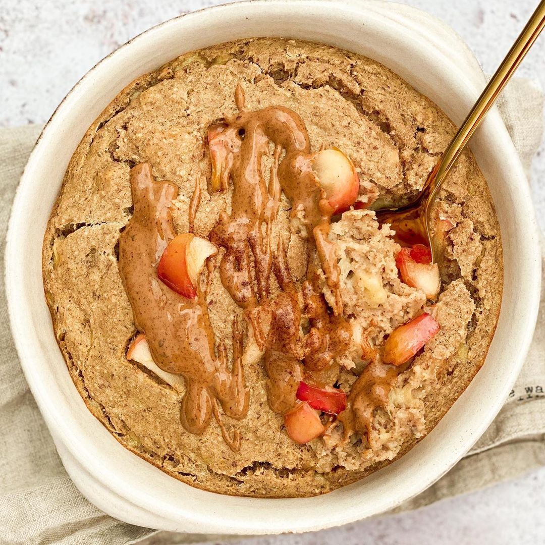 Apple Pie Almond Butter Baked Oats