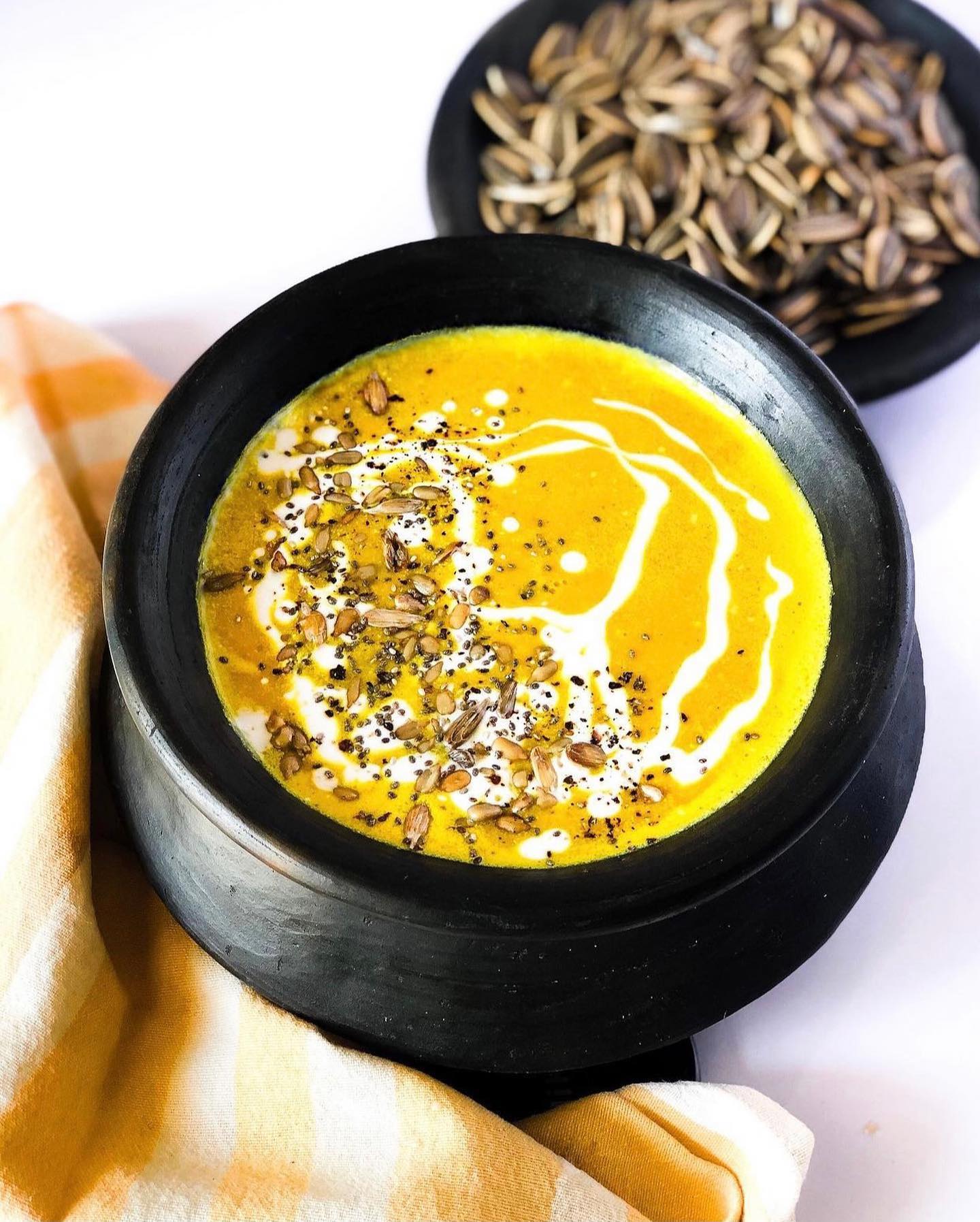 Vegan Pumpkin Saffron and Carrot Soup