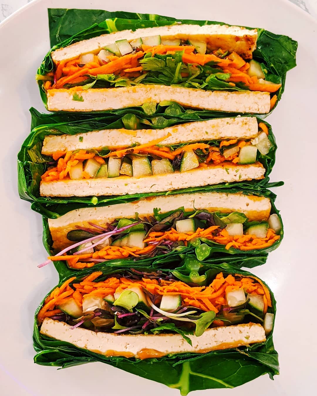 Rainbow Collard Green Wraps