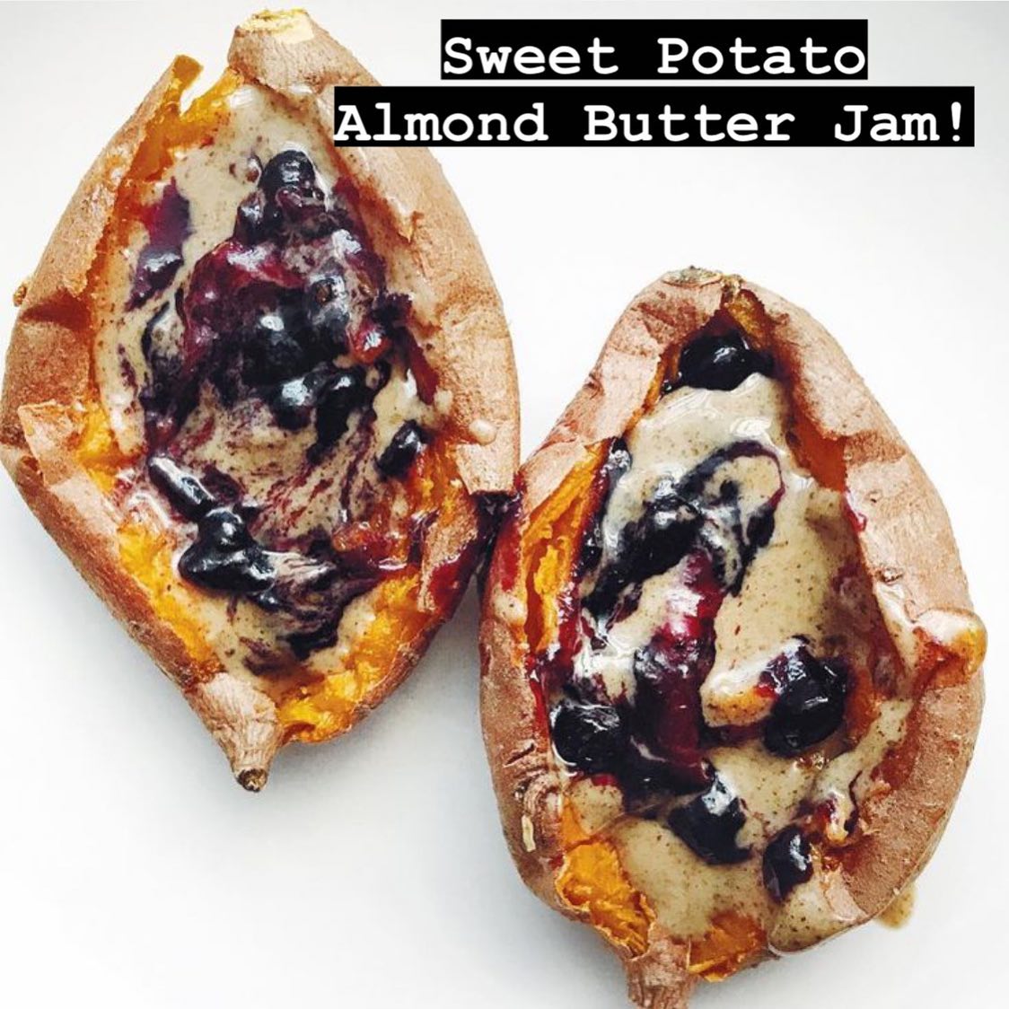 Sweet Potato Blueberry Almond Butter Bowl