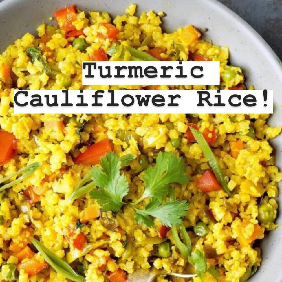 Easy Vegan Turmeric Cauliflower Rice