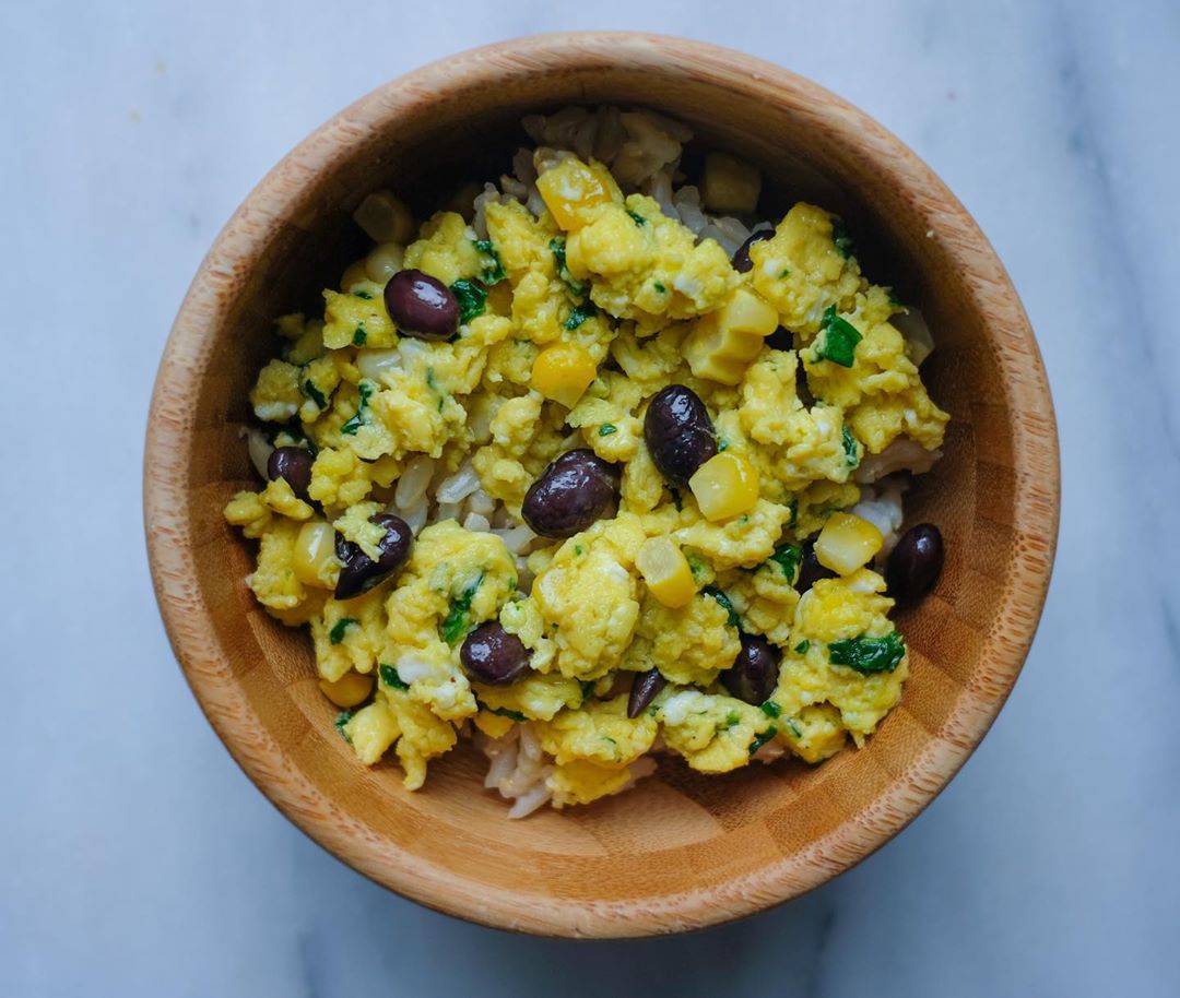 Egg and Veggie Bowl, Wrap, and Muffins