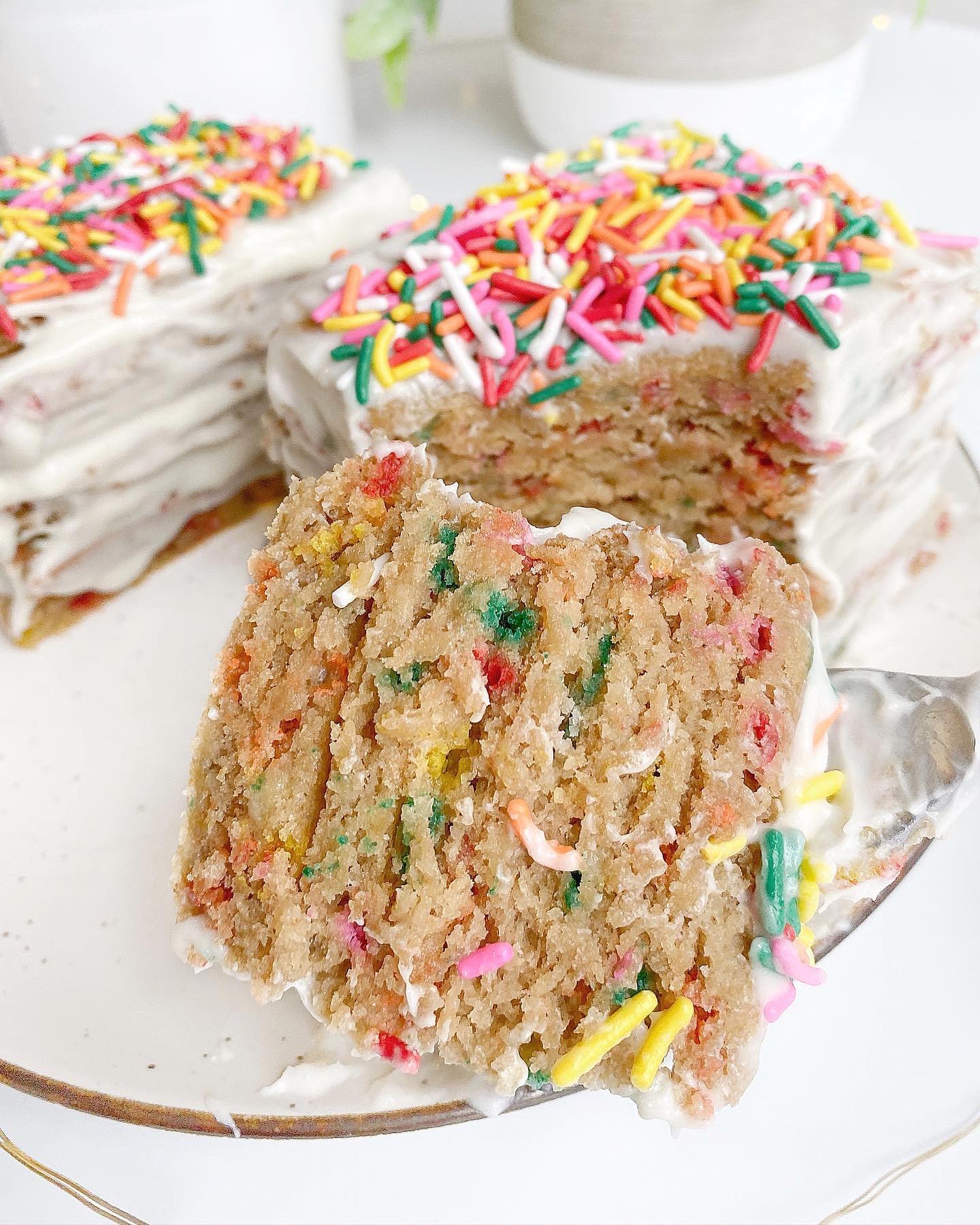 Funfetti Banana Sheet Cake