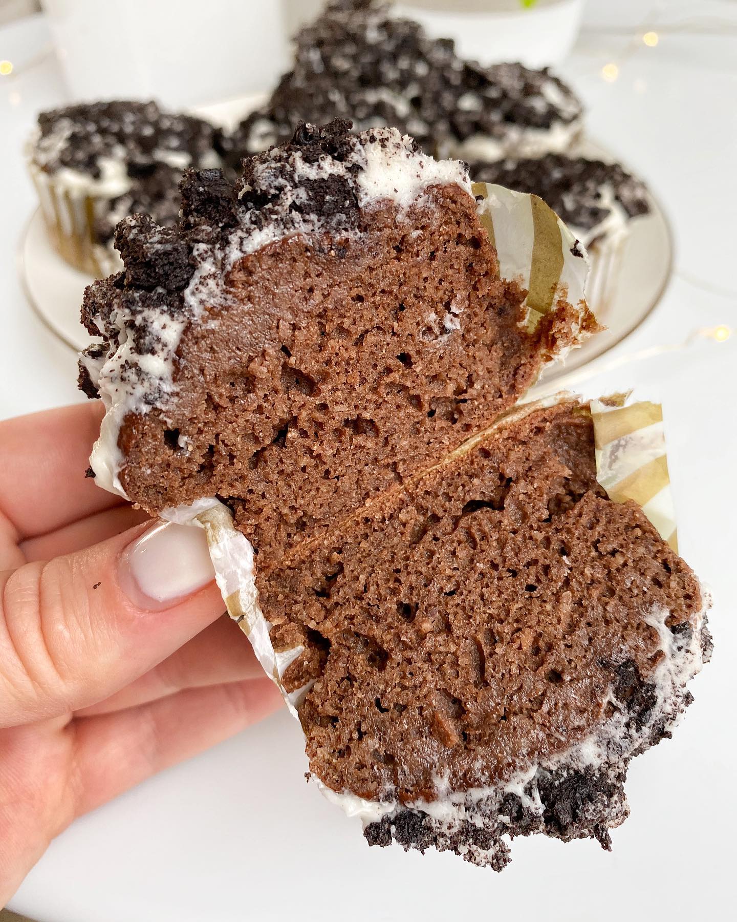 Double Chocolate Cupcakes with Vanilla Frosting and Gluten-Free Cookies