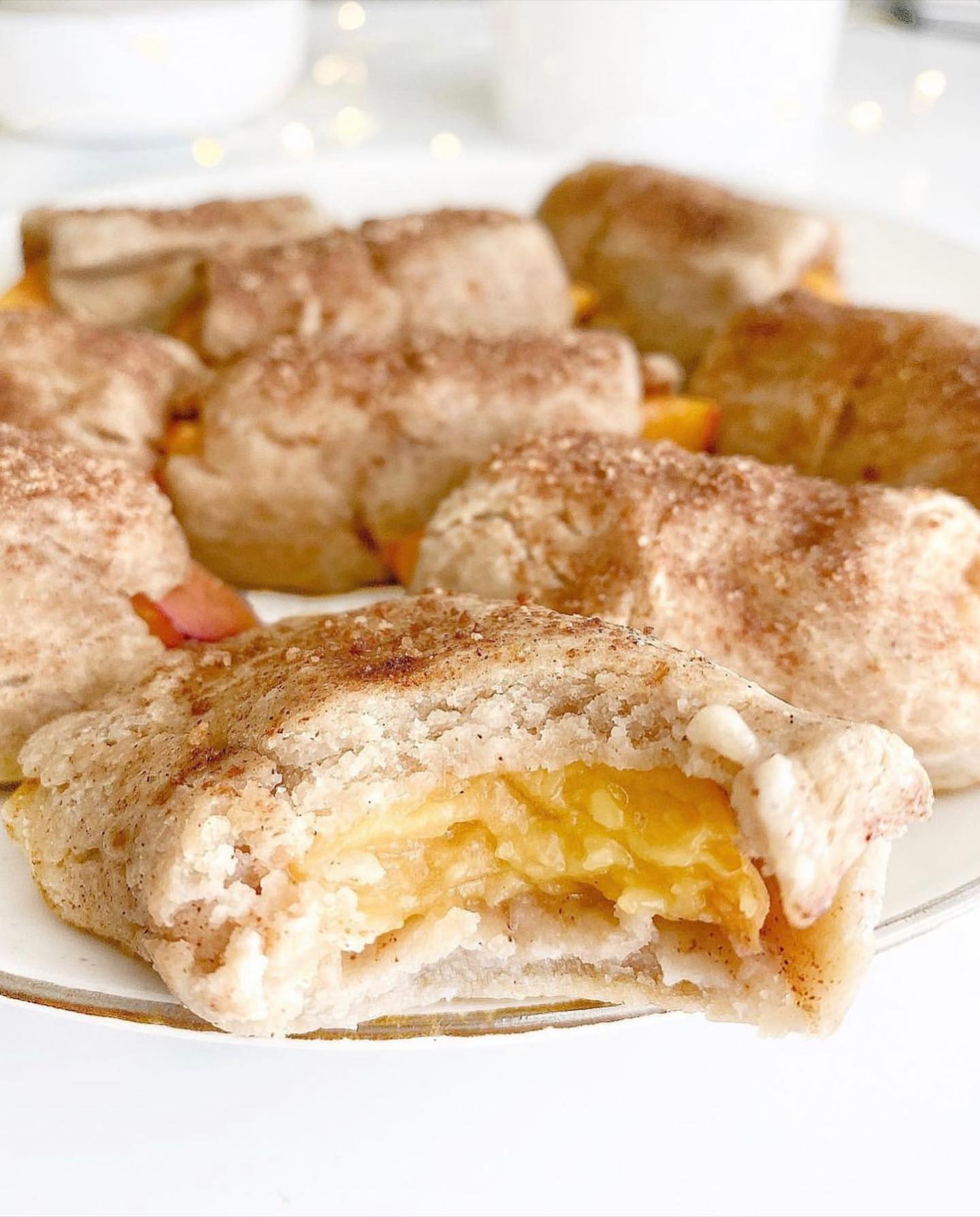 Cinnamon Sugar Peach Rollups