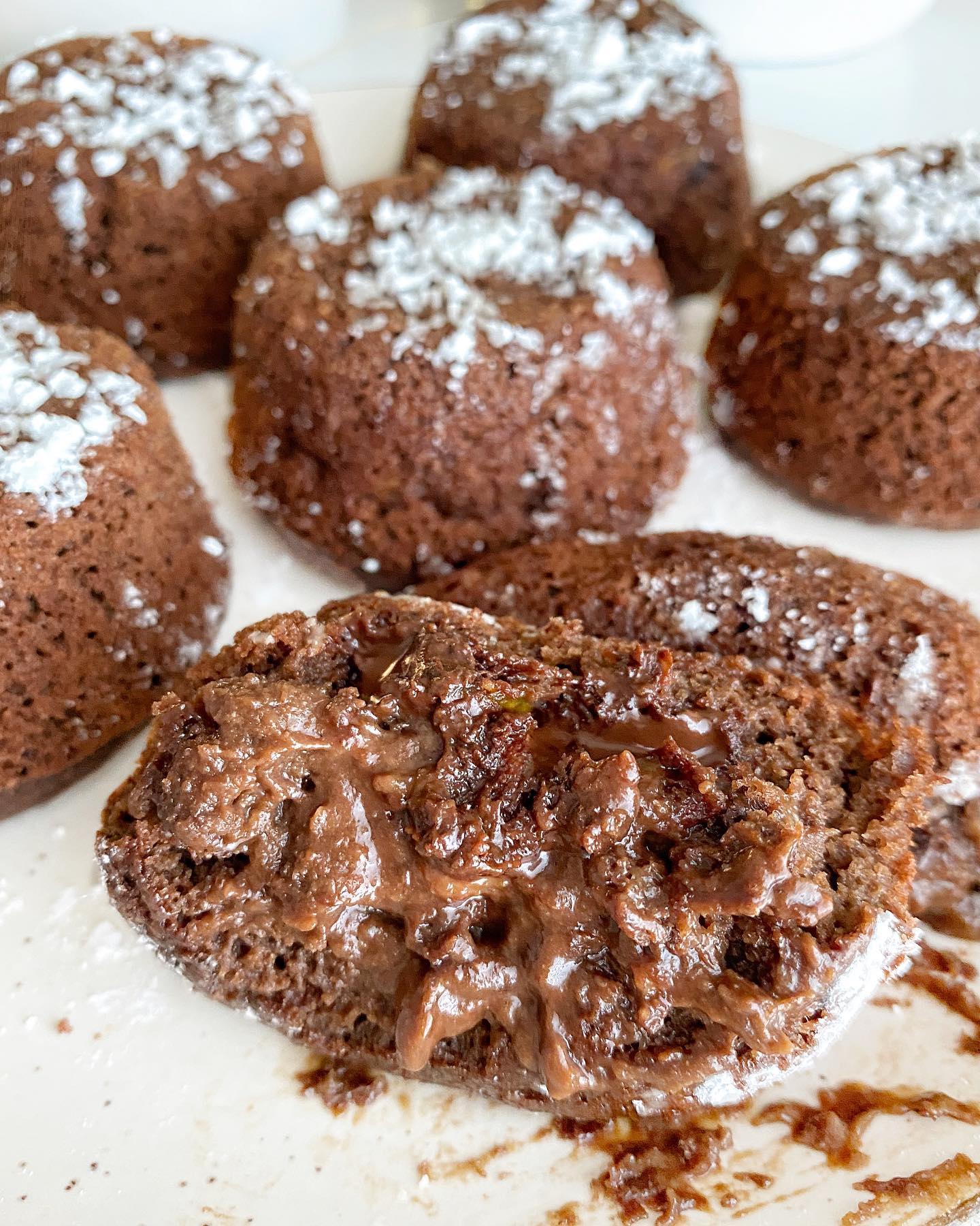Chocolate Banana Lava Cake Muffins