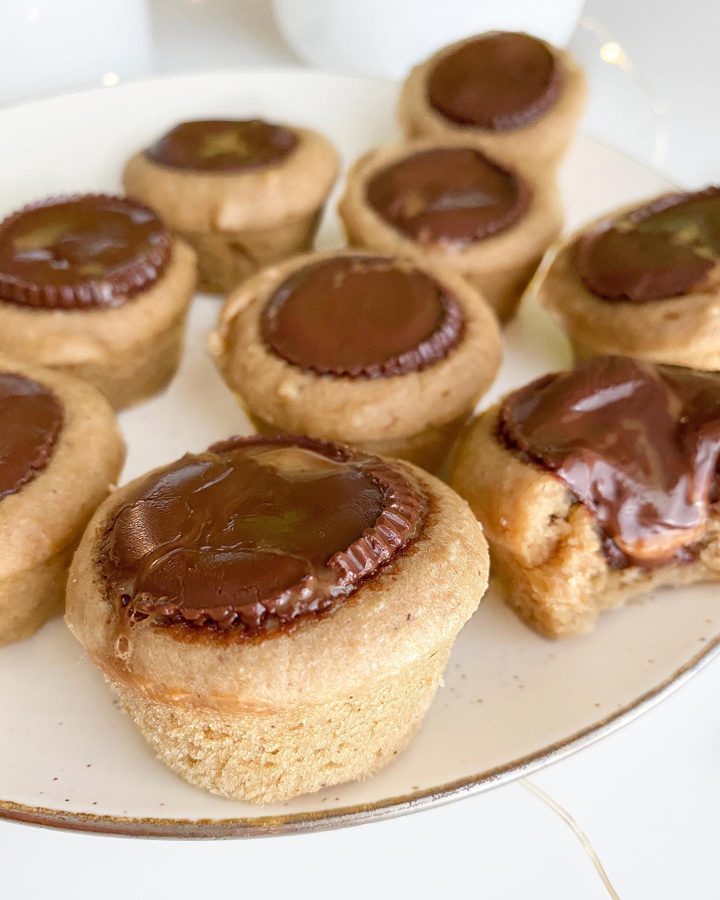 Fluffy Peanut Butter Cup Mini Muffins
