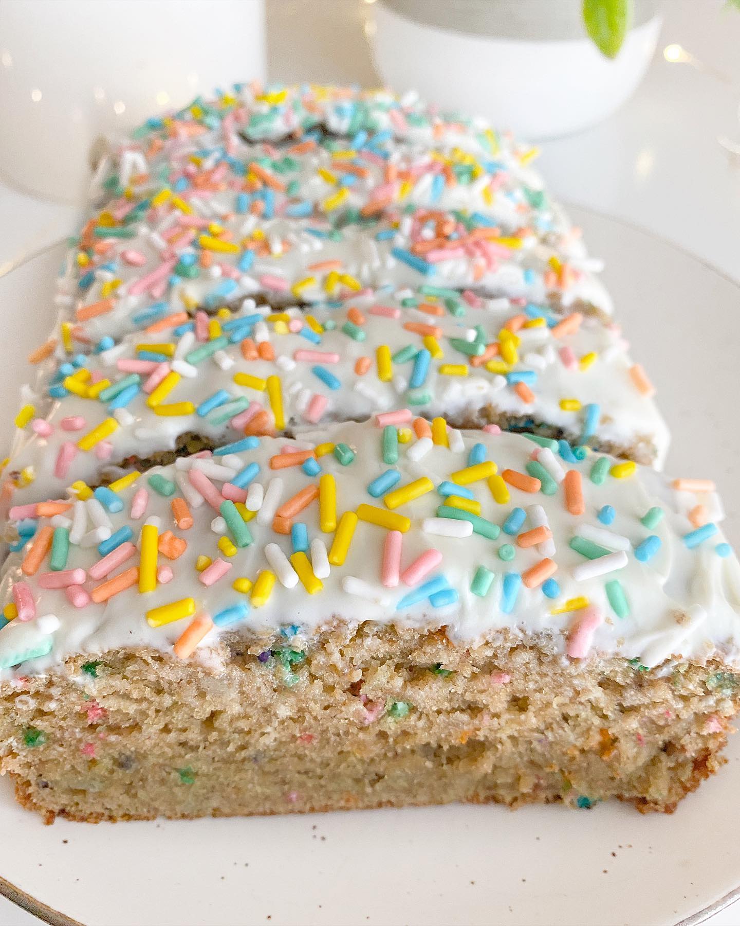 Fluffy Funfetti Banana Bread