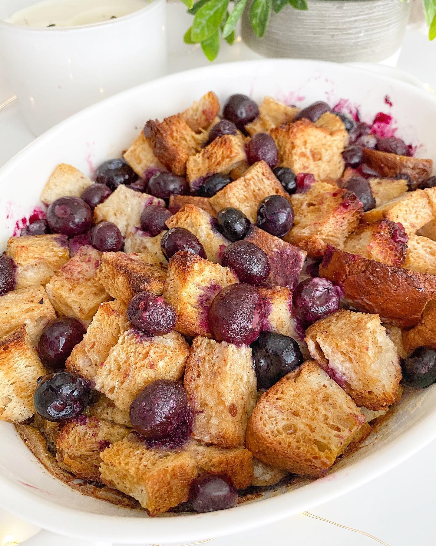 Blueberry French Toast Casserole with Hawaiian Sweet Bread