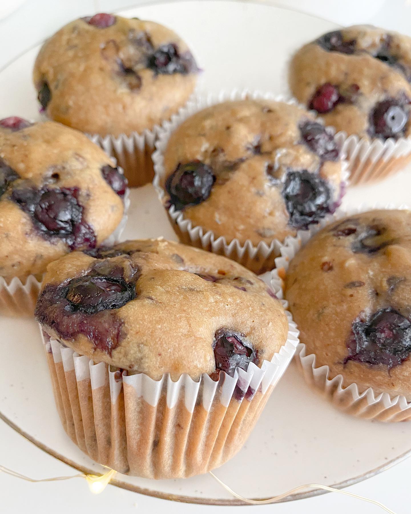Warm Blueberry Muffins with Chocolate Chunks