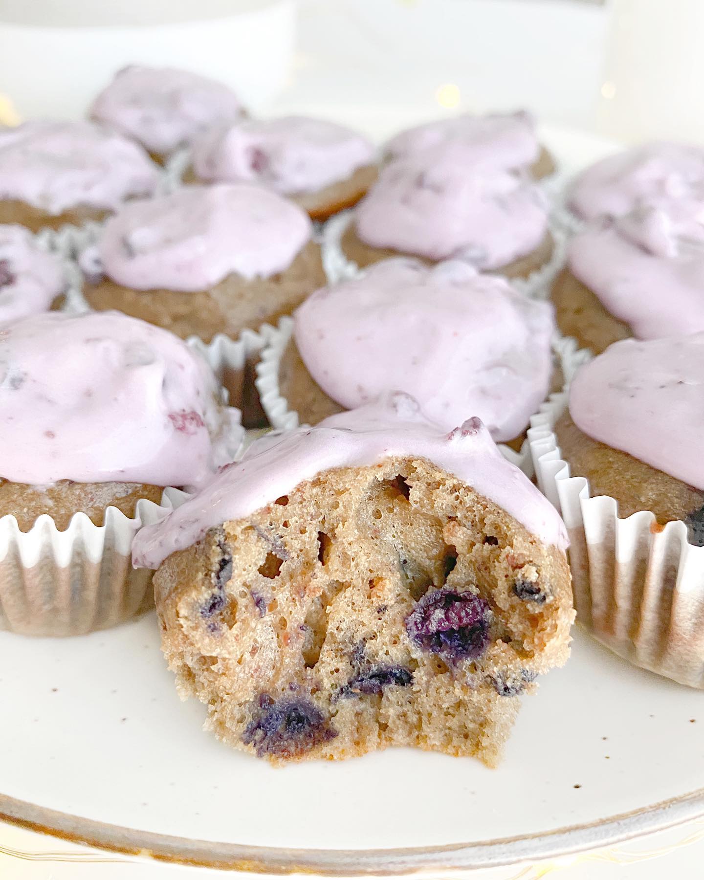 Fluffy Mini Blueberry Muffins