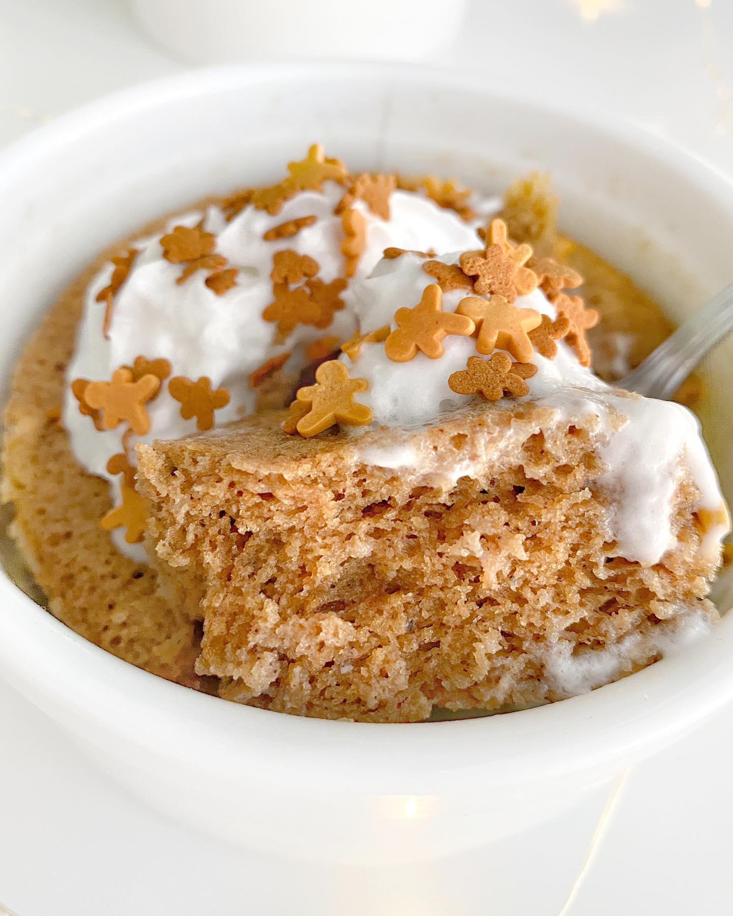 Quick Gingerbread Mug Cake for Christmas