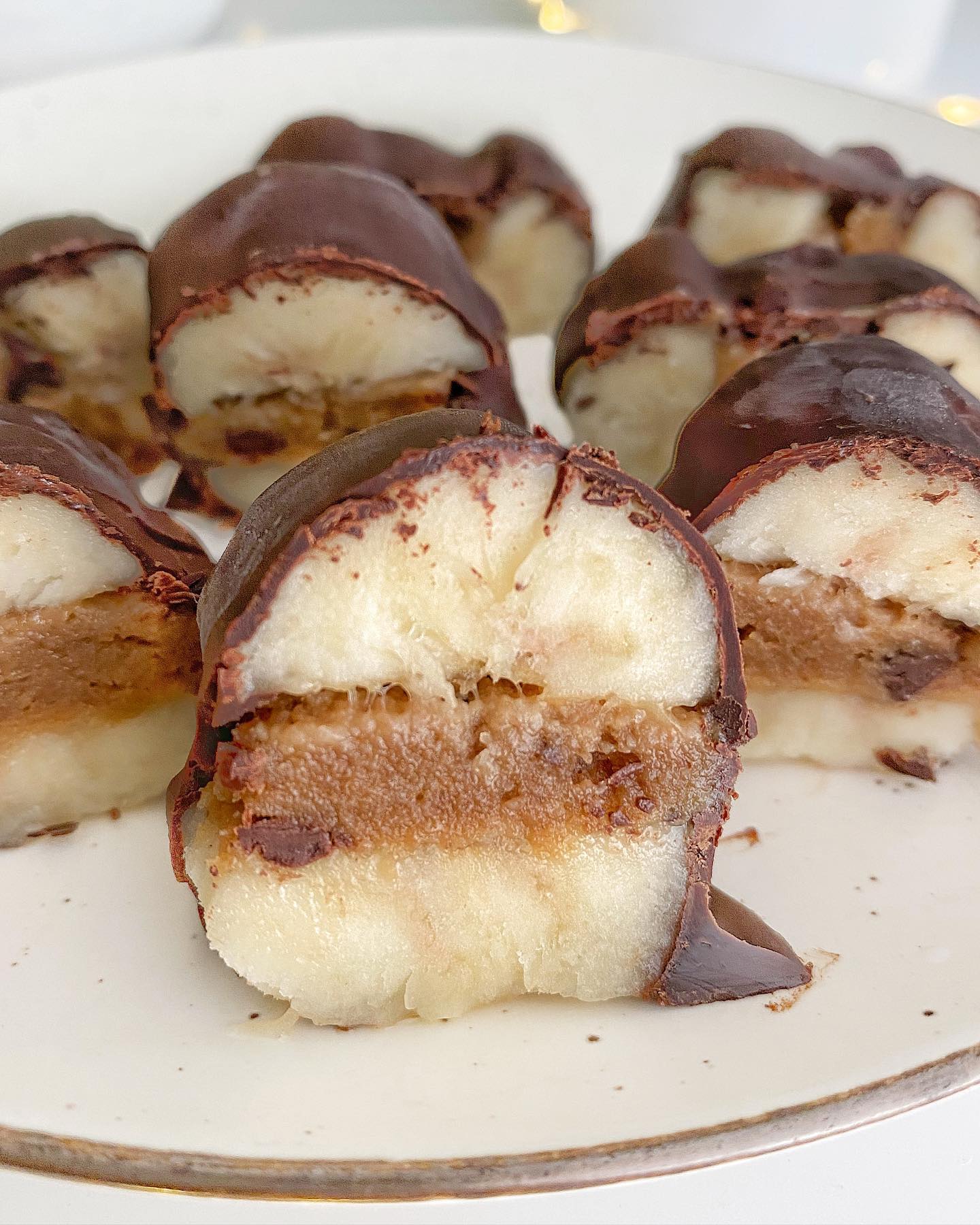 Peanut Butter Cookie Dough Banana Bites
