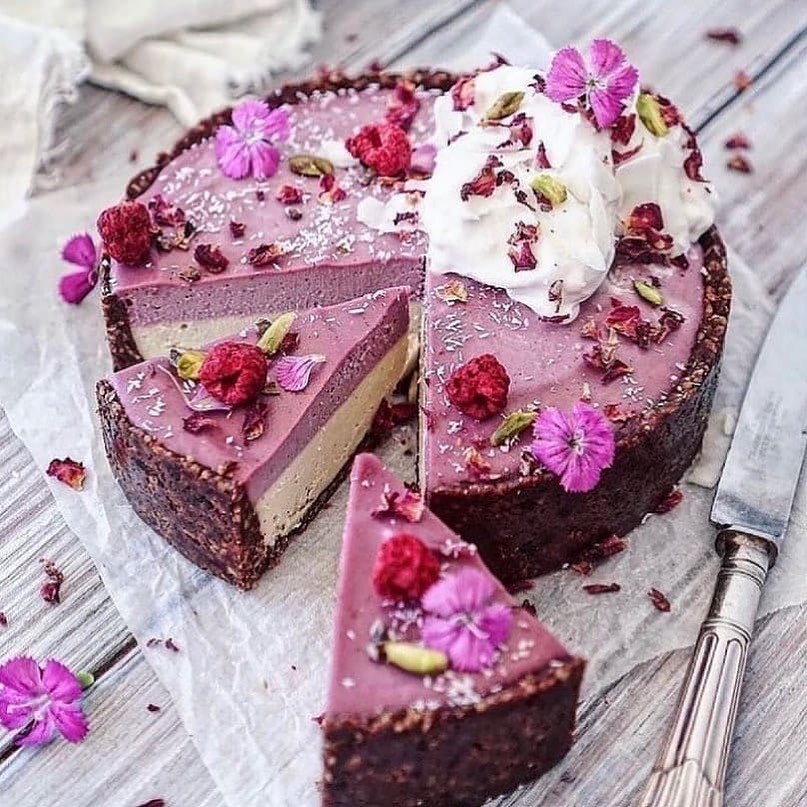 Raspberry Cheesecake with Coconut Whipped Cream