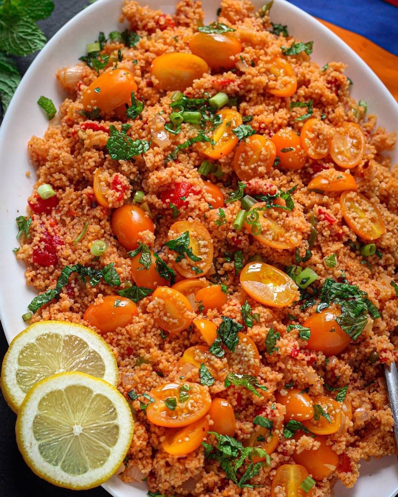 Couscous with Tomatoes and Pomegranate