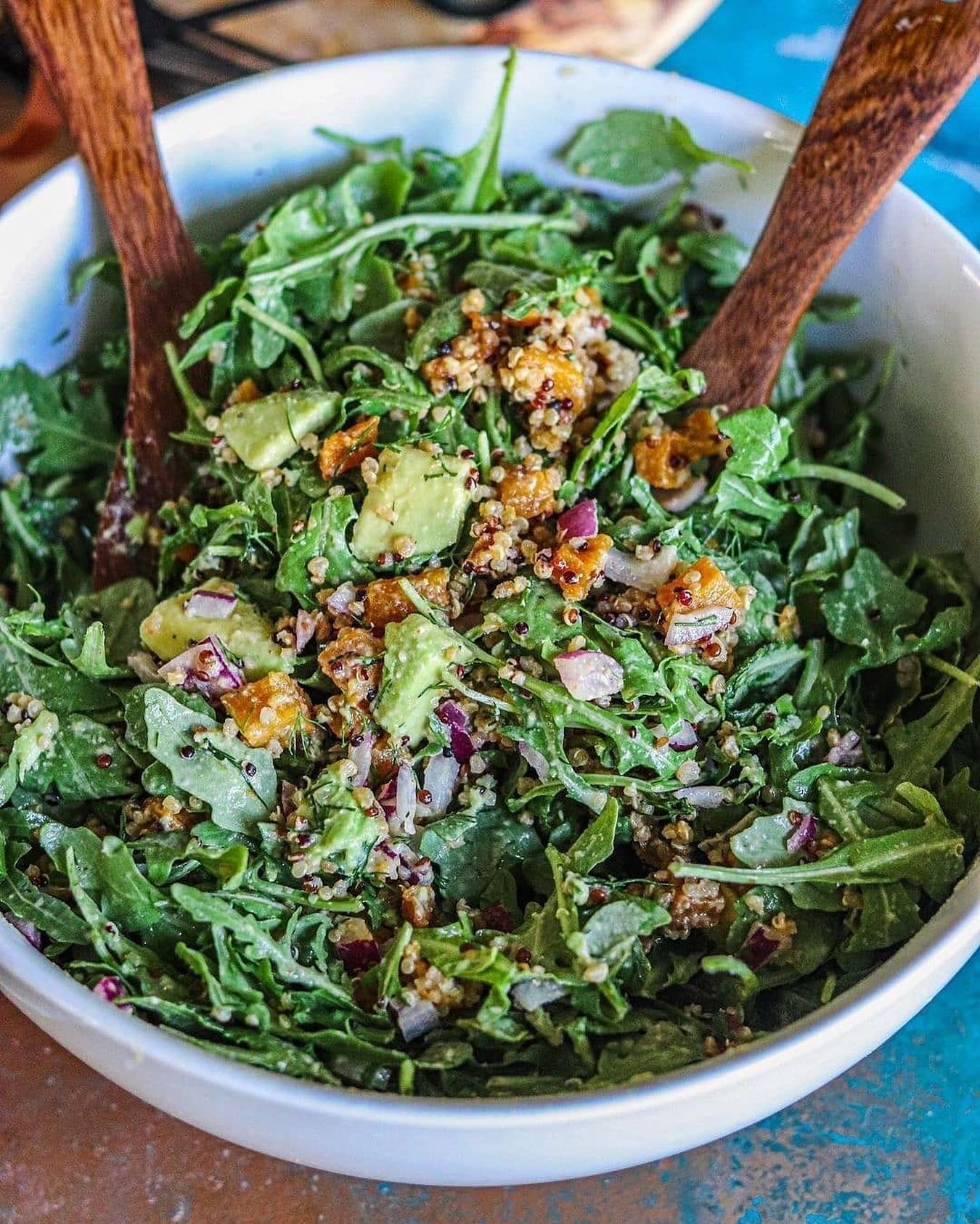 Roasted Butternut Squash Salad with Tahini Dressing