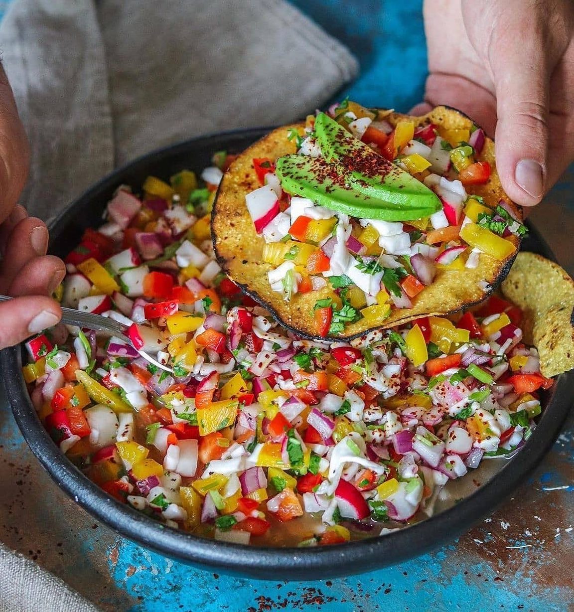 Vegan Coconut Ceviche with Fresh Vegetables
