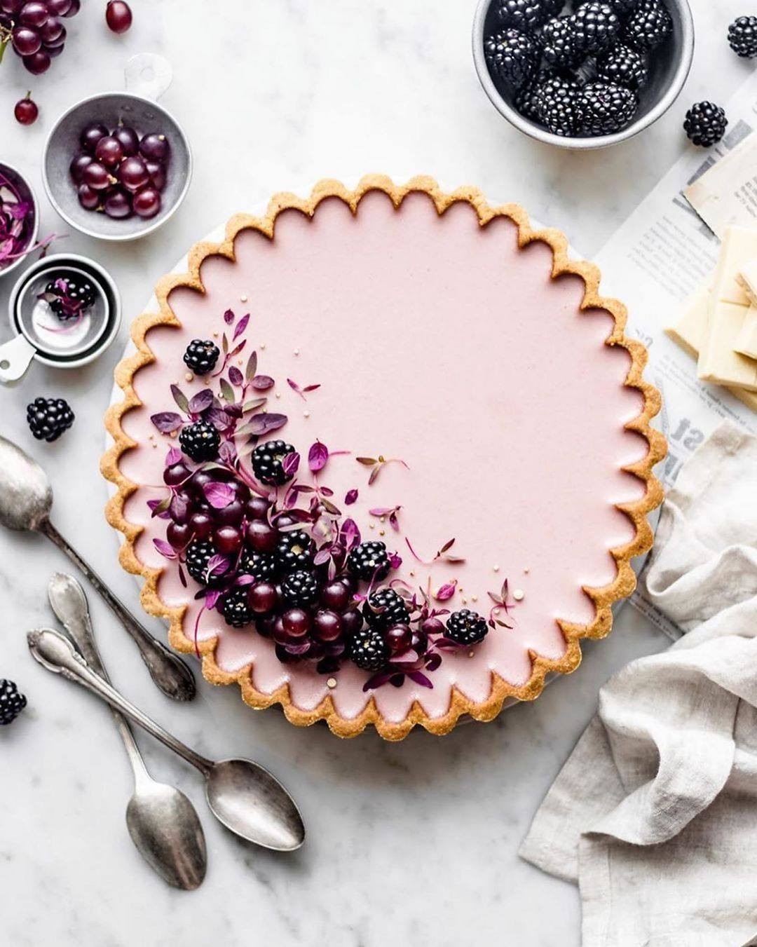 Blackberry White Chocolate Tart