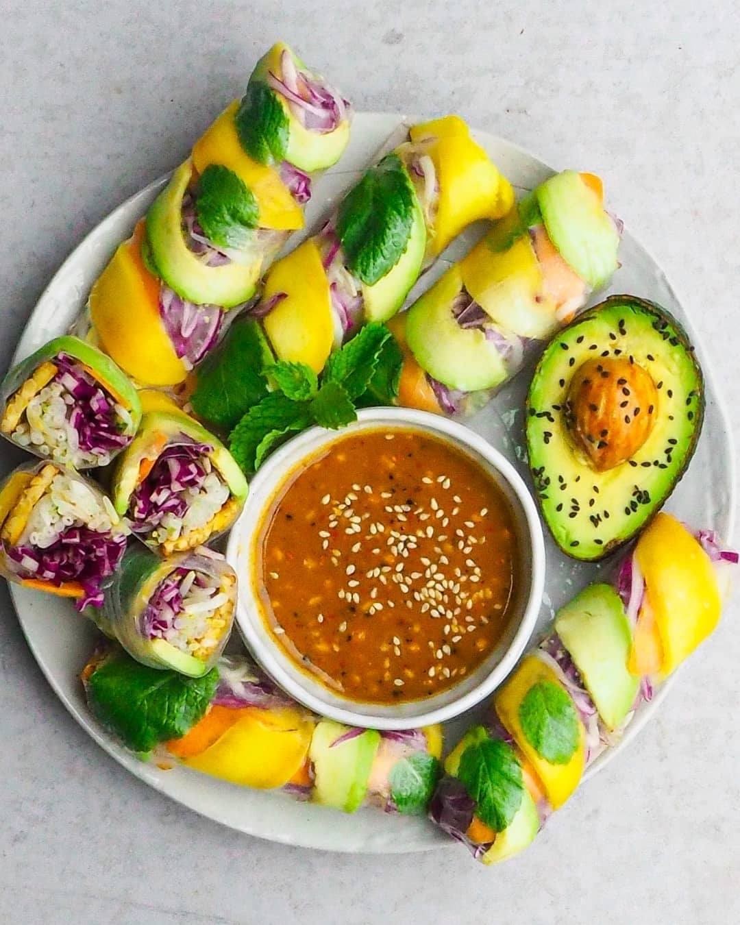 Mango Avocado Fresh Spring Rolls