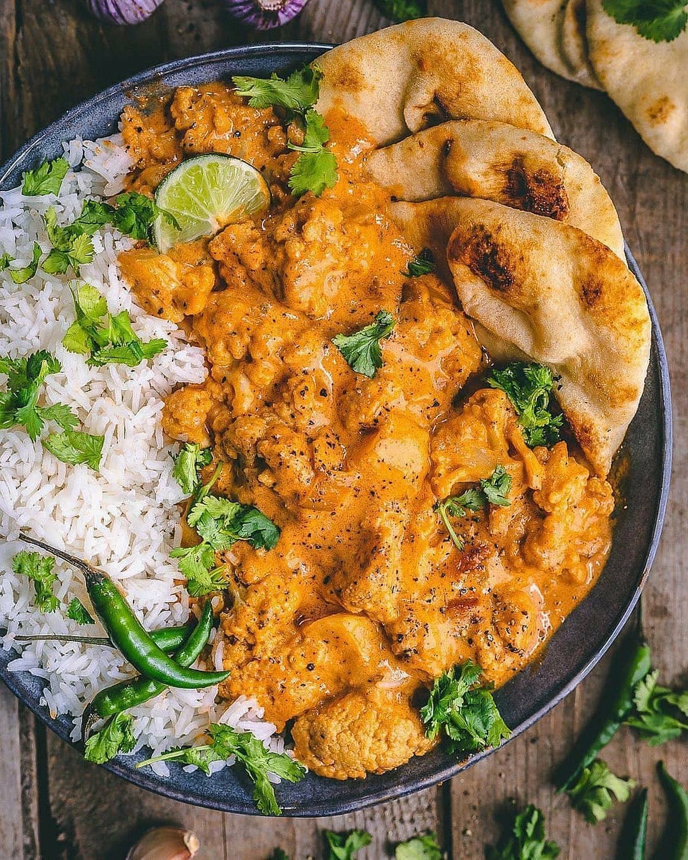 Baked Butter Cauliflower with Spiced Sauce