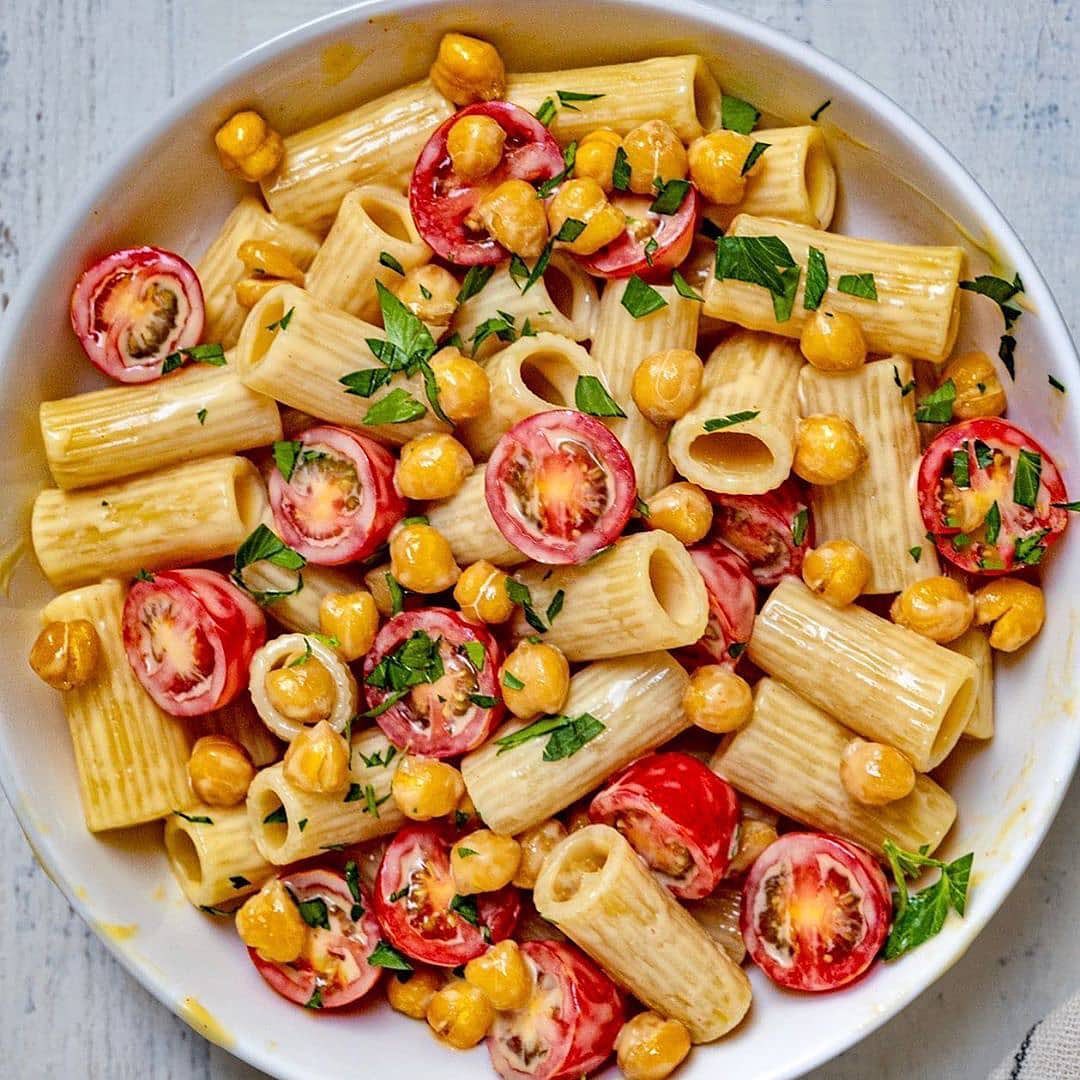 Oil-Free Chickpea and Pasta Salad