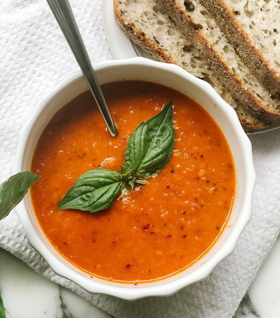 Roasted Tomato and Basil Soup