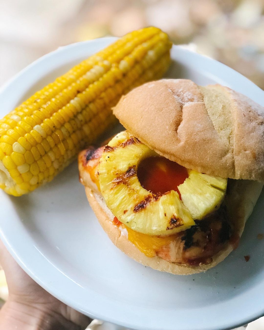 BBQ Pineapple Chicken Burgers