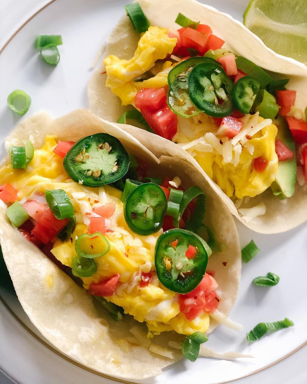Easy Breakfast Tacos with Fresh Summer Veggies