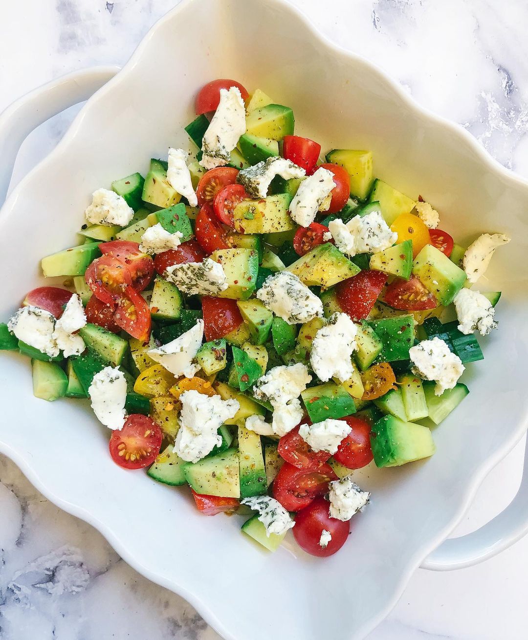 Simple Creamy Chopped Salad Pizza Side Dish