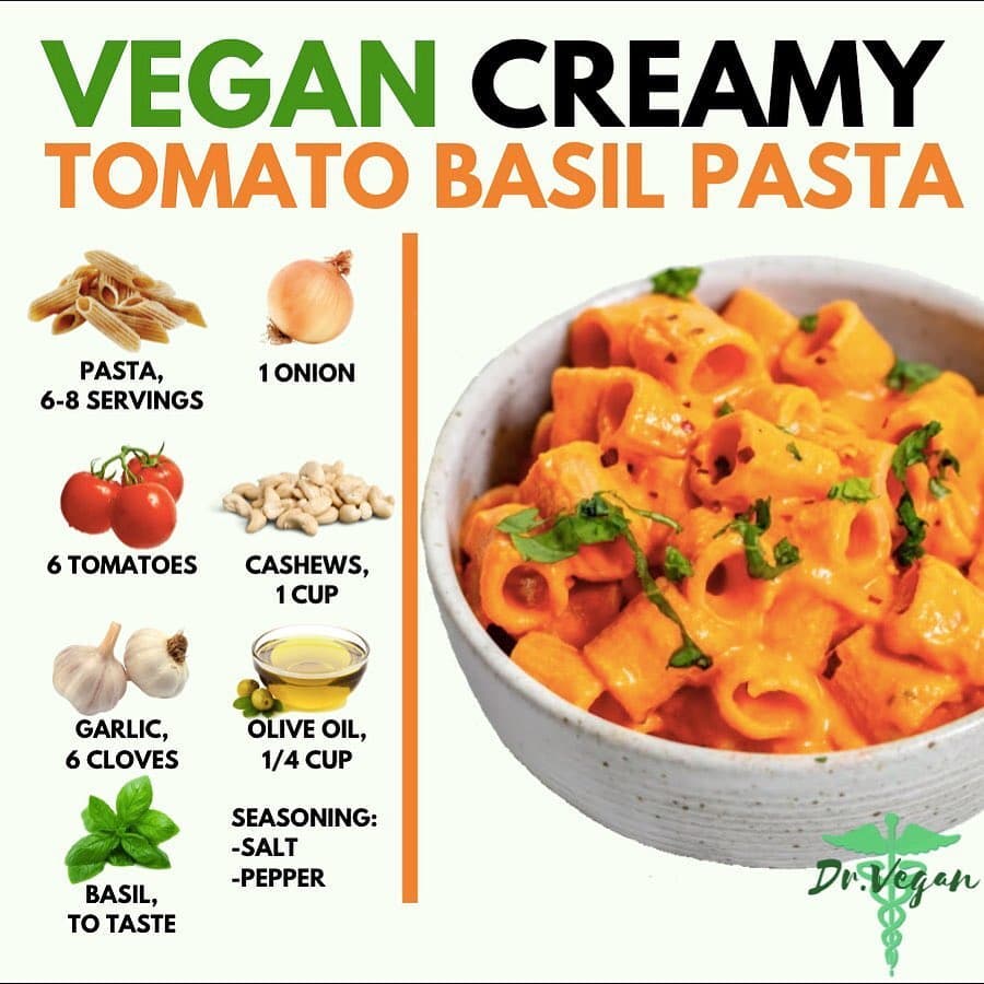 Vegan Creamy Tomato Basil Pasta