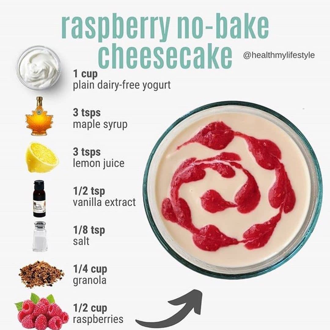 Easy Vegan Yogurt Cheesecake with Raspberry Sauce