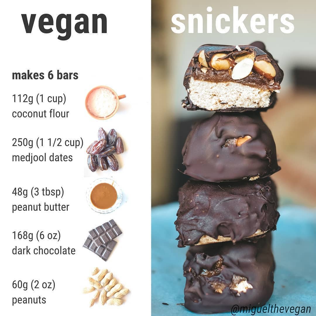 Five-Ingredient Vegan Snickers Bars