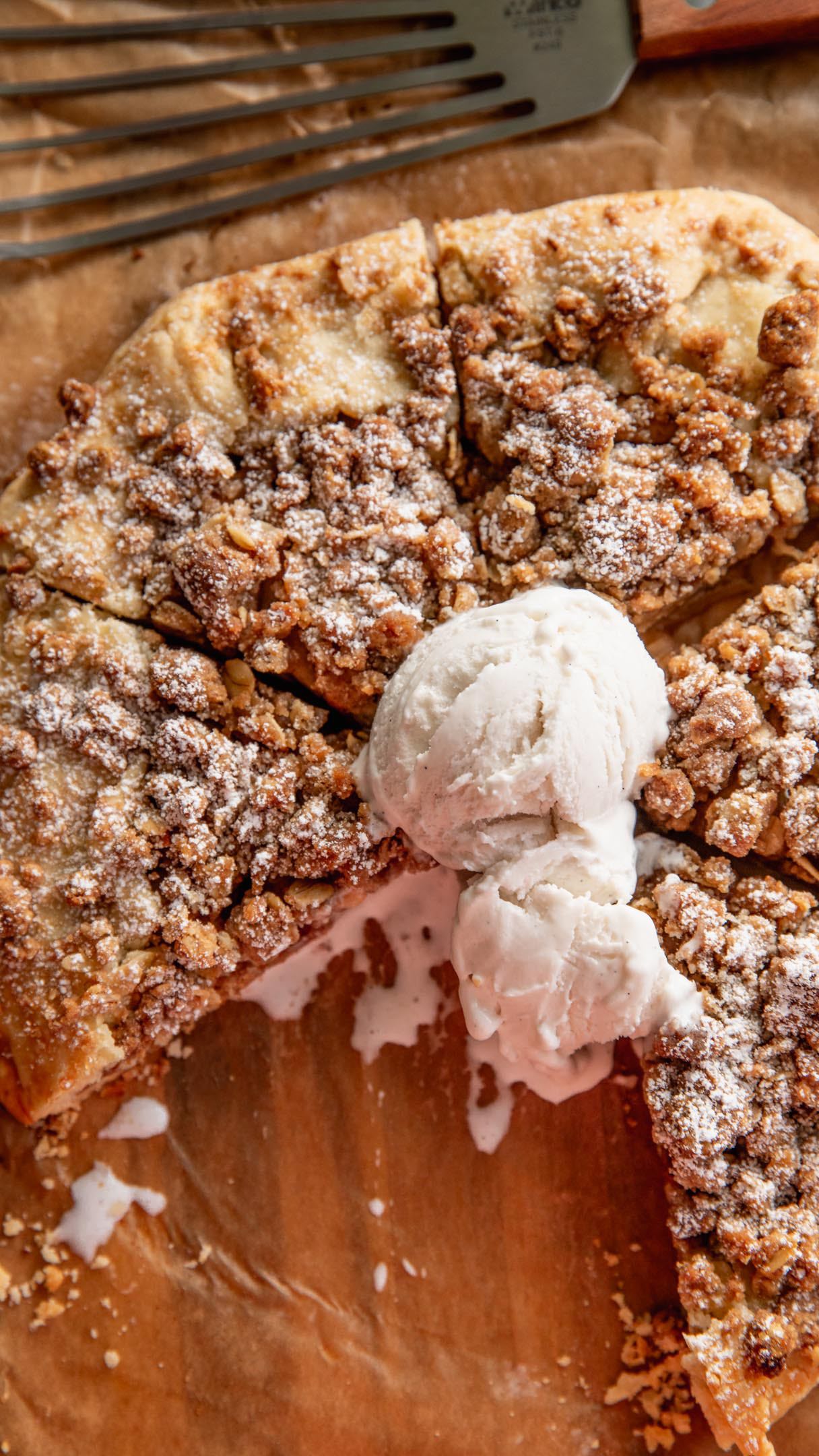 Last Minute Apple Crumble Galette