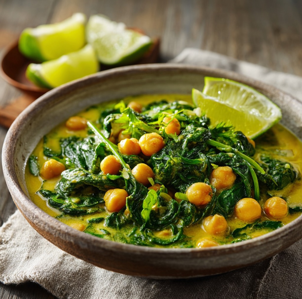 Quick Chickpea and Spinach Curry