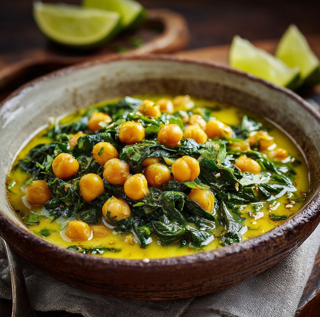 Quick Chickpea and Spinach Curry