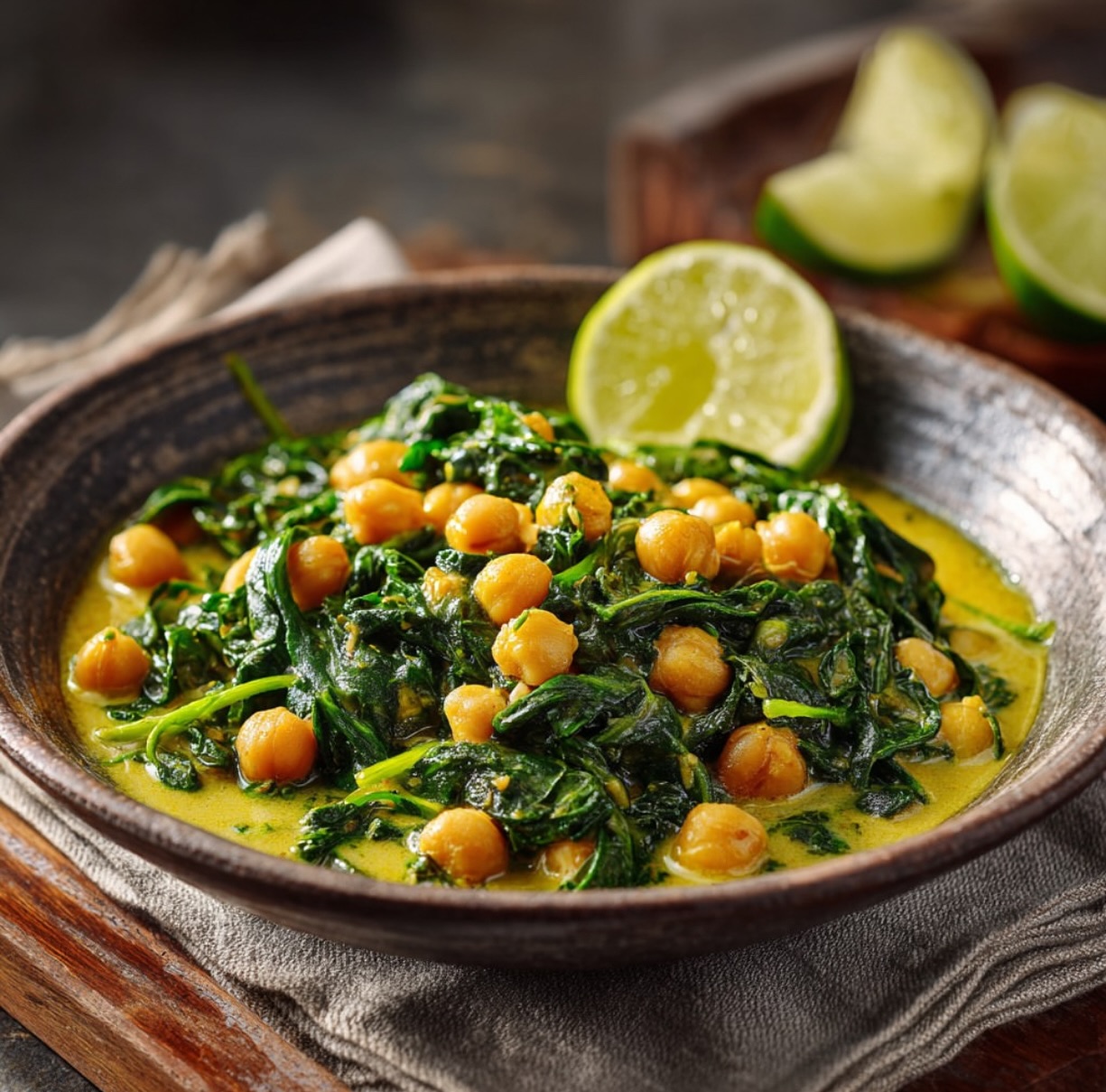 Quick Chickpea and Spinach Curry