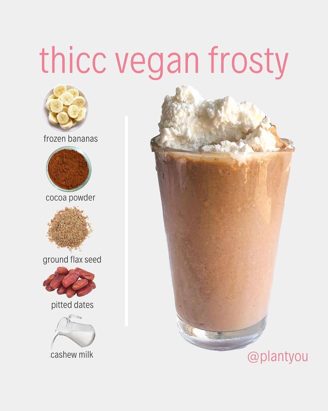 Thick Vegan Chocolate Frosty Drink