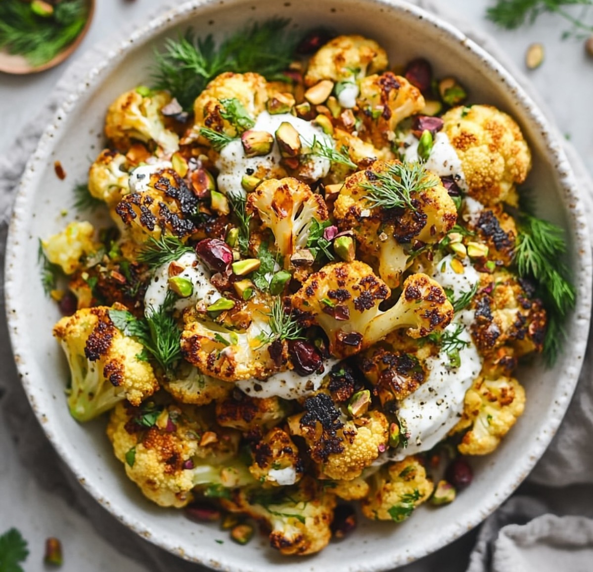 Harissa Tahini Cauliflower