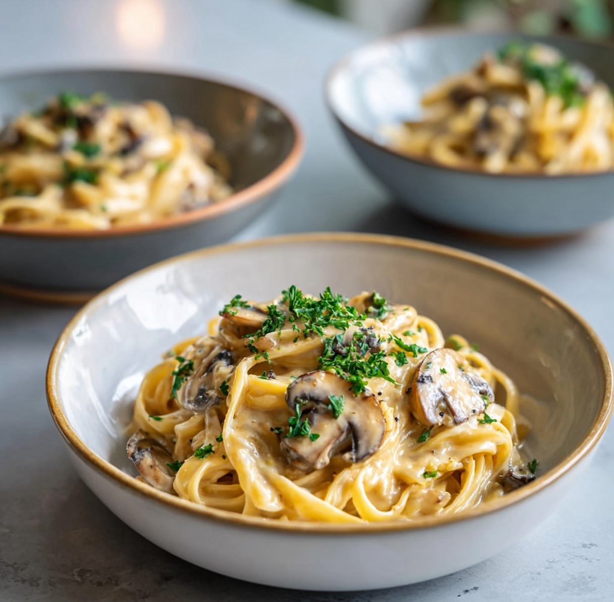 Vegan Creamy Mushroom Pasta
