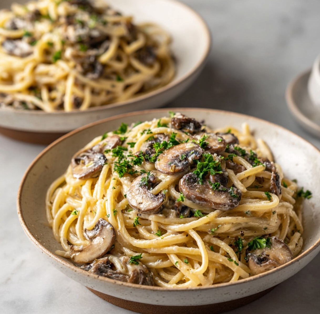 Vegan Creamy Mushroom Pasta