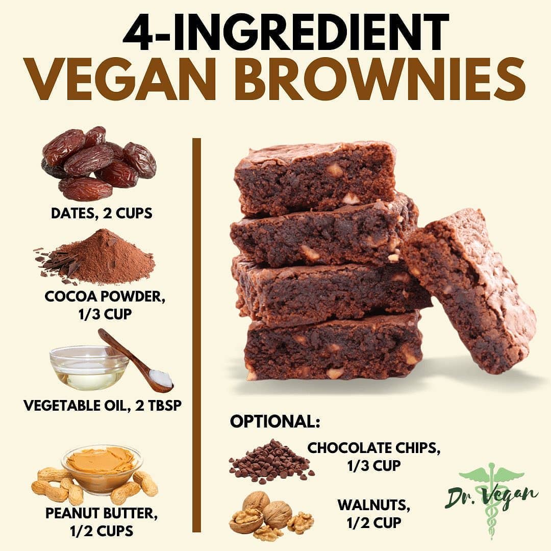 4-Ingredient Vegan Brownie