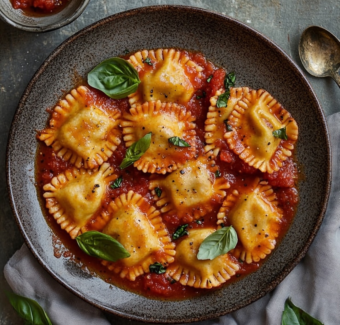 Kale and Sweet Potato Stuffed Vegan Ravioli